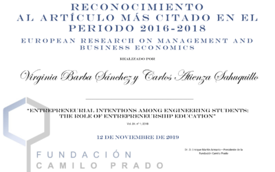 La Fundación Camilo Prado premia a dos profesores de la Universidad de Castilla -La Mancha